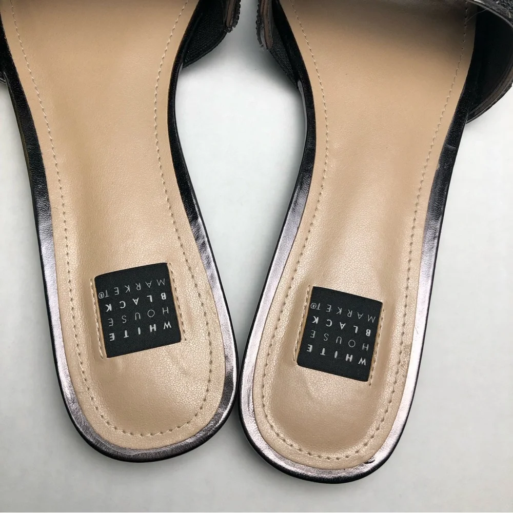 White House Black Market (WHBM) Rhinestone Slid Sandal - Picture 6 of 8